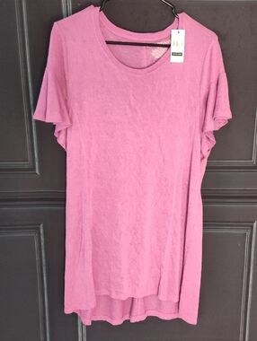 Lane Bryant Mauve Short Sleeve Tunic Top